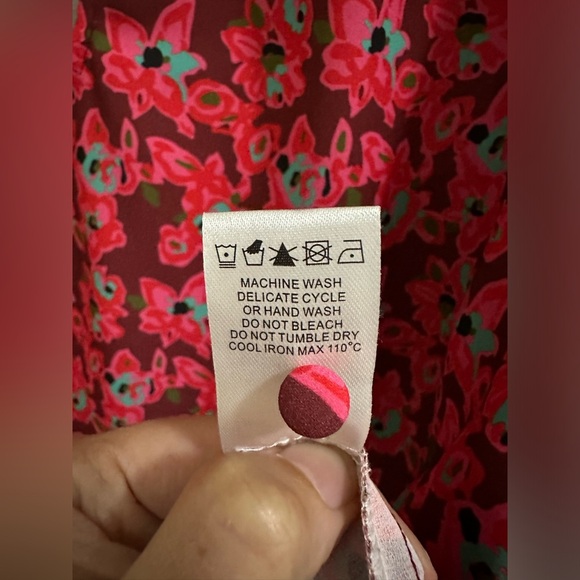 CROSBY by Mollie Burch Red Floral Blouse - Picture 6 of 8